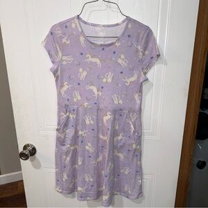 Wonder Nation Girls Size L 10 12 Plus Large Unicorn Dress
